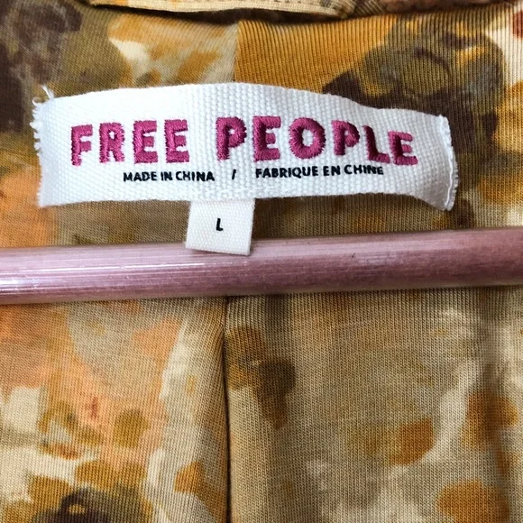 FREE PEOPLE Tessa Teddy Coat Rust Brown Size Large NWOT - Picture 4 of 7